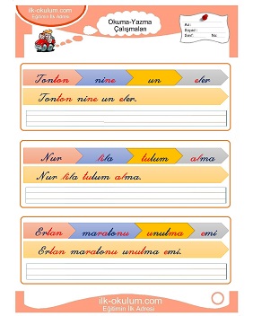 Çocuklar İçin u sesi Çalışma Sayfaları 